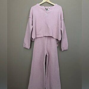 Sincerely Jules Pajama Pantsuit Set Pink XS Extra Small STAINS